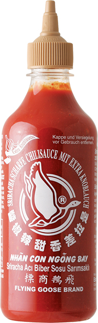 FLYING GOOSE BRAND Sriracha Chilisauce scharf mit Knoblauch 455ml
