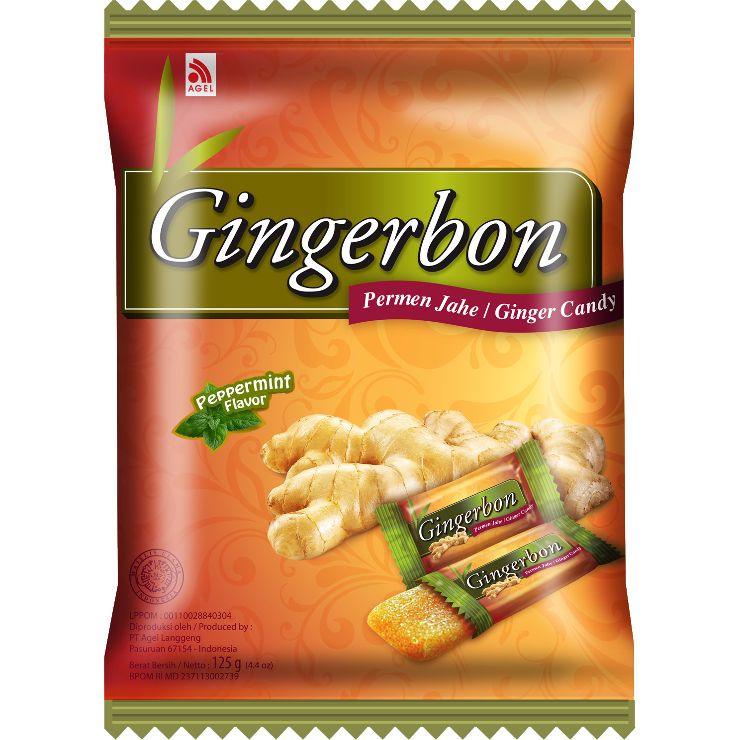 AGEL Gingerbon mit Pfefferminzgeschmack 125g