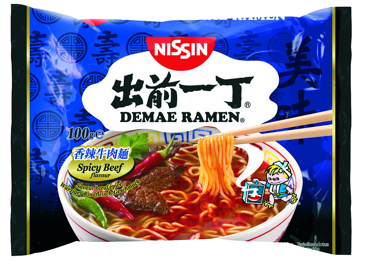 NISSIN Instantnudeln Ramen Würziger Rindfleischgeschmack 100g