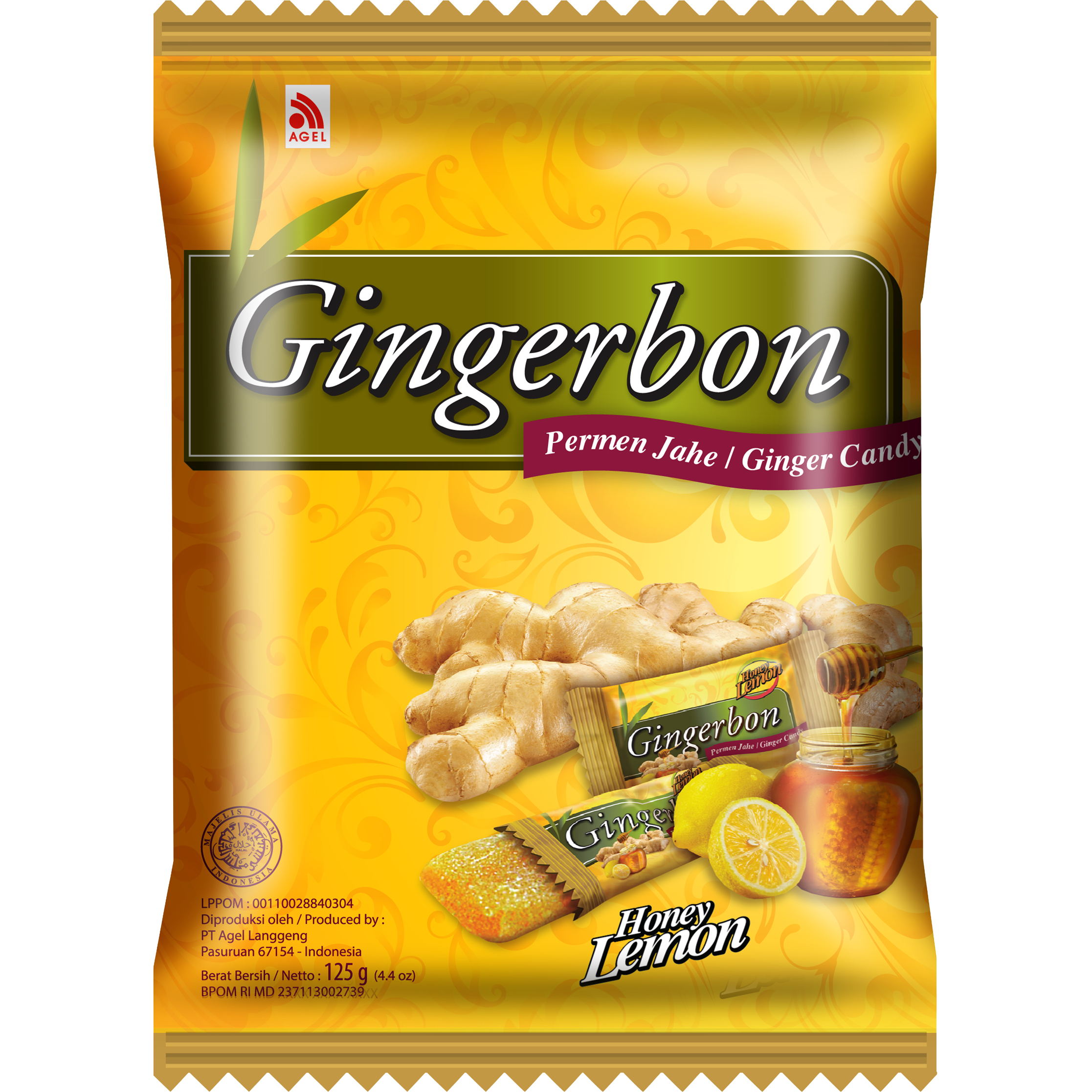 AGEL Gingerbon mit Honig und Zitronengeschmack 125g