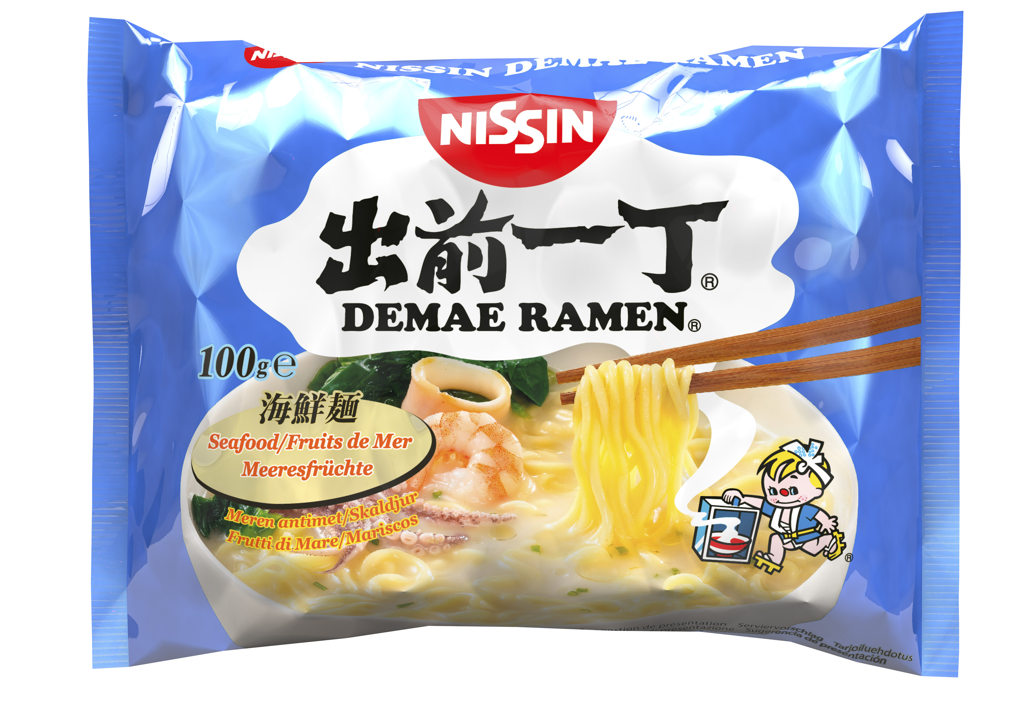 NISSIN Instantnudeln Ramen Meeresfrüchten Geschmack 100g